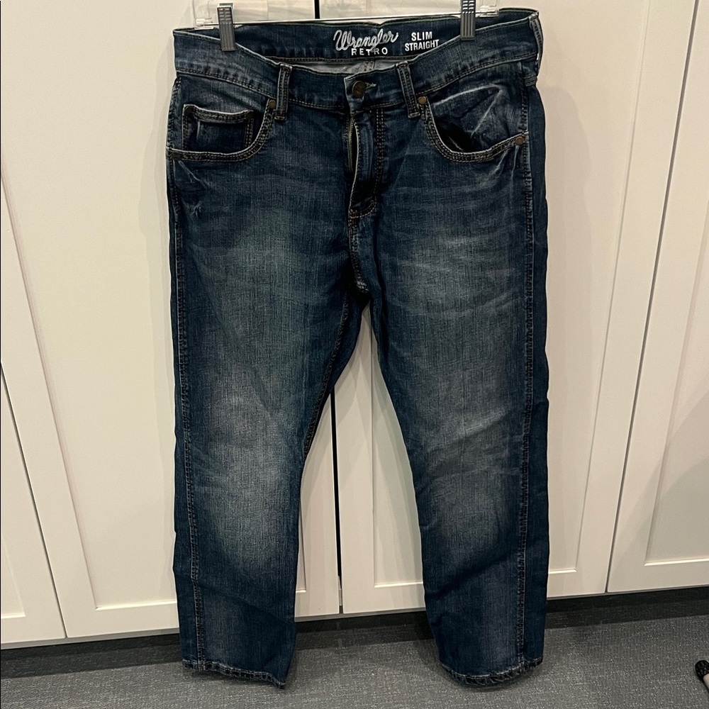 Wrangler Men's Slim Straight Jeans - Indigo